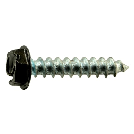 Midwest Fastener Sheet Metal Screw, #10 x 1 in, Painted Steel Flange Hex Head Slotted Drive, 25 PK 37952